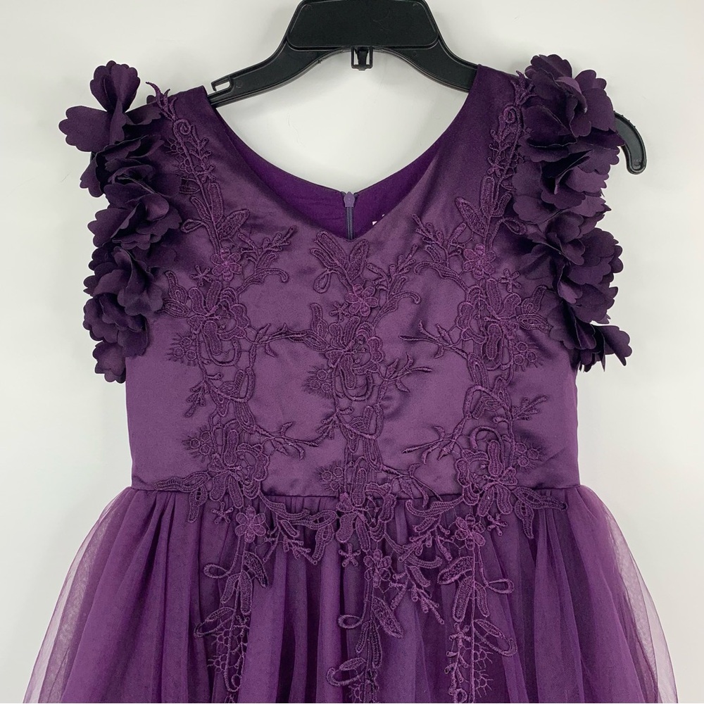 Trish Scully Child | Bianca Party Purple Dress Eggplant Special Occasion 12 - Picture 5 of 14